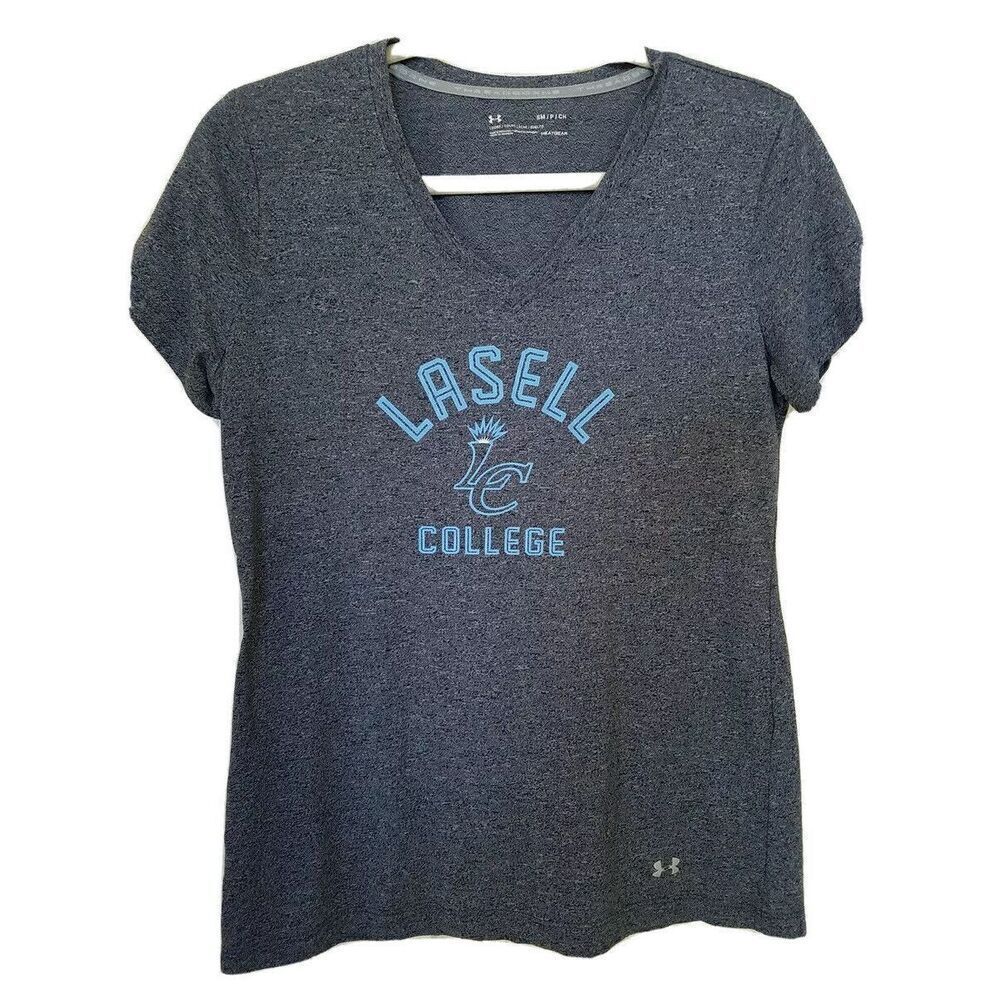 Under Armour T-Shirt Small Gray Womens Lasell College Loose Fit